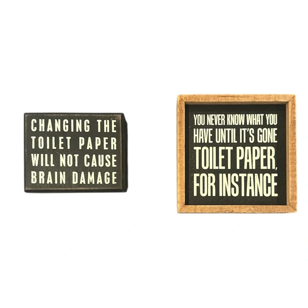 Funny Bathroom Sign Set